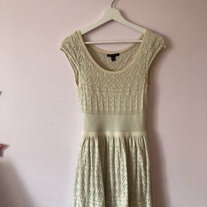 American Eagle Cream Knit Dress